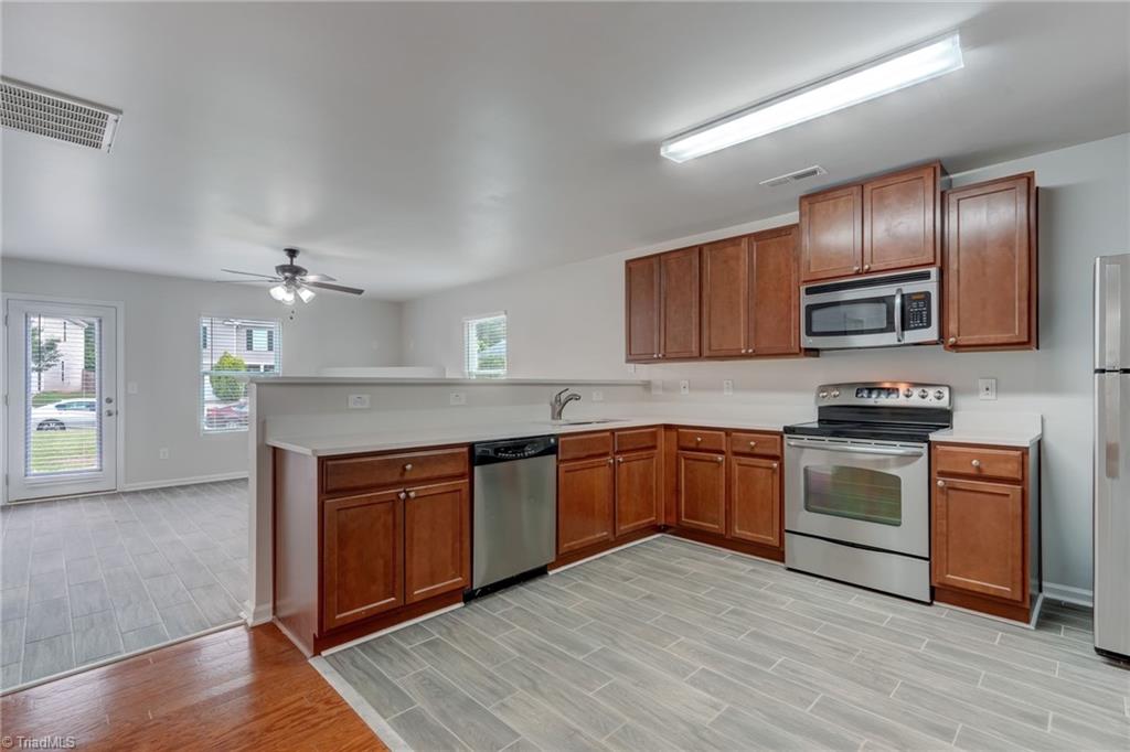 Kitchen and living area